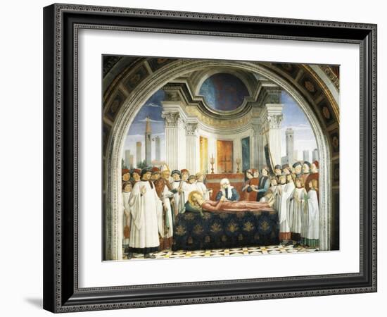 Funeral of St. Fina, 1475-Domenico Ghirlandaio-Framed Giclee Print