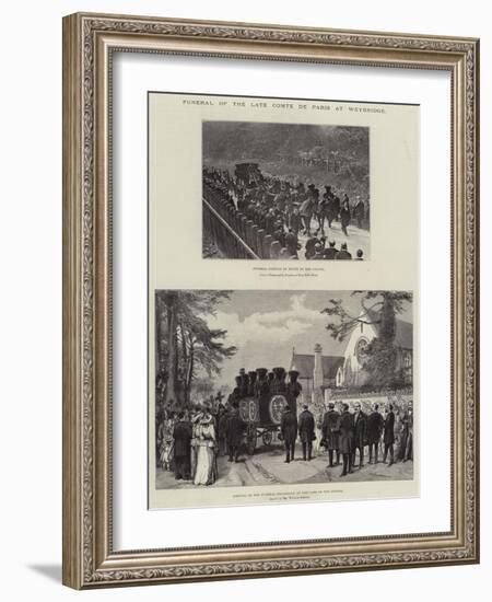 Funeral of the Comte De Paris at Weybridge-William 'Crimea' Simpson-Framed Giclee Print