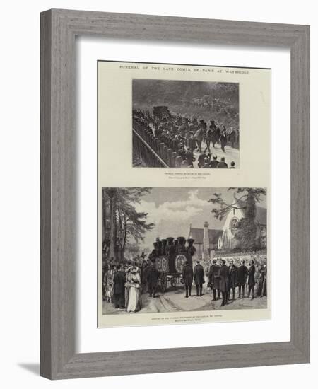 Funeral of the Comte De Paris at Weybridge-William 'Crimea' Simpson-Framed Giclee Print