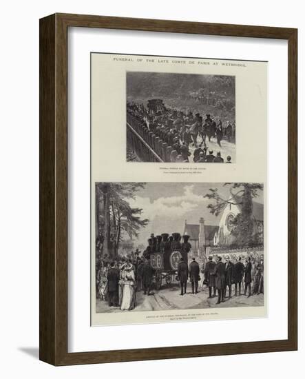 Funeral of the Comte De Paris at Weybridge-William 'Crimea' Simpson-Framed Giclee Print