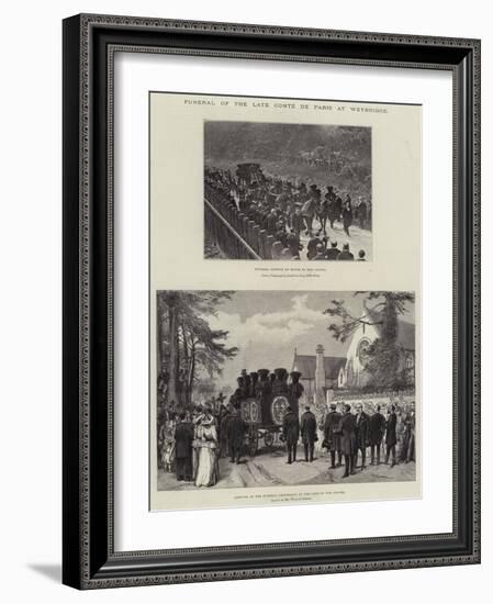 Funeral of the Comte De Paris at Weybridge-William 'Crimea' Simpson-Framed Giclee Print