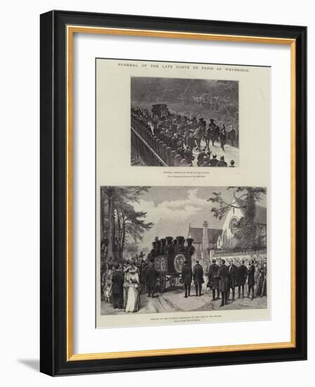 Funeral of the Comte De Paris at Weybridge-William 'Crimea' Simpson-Framed Giclee Print