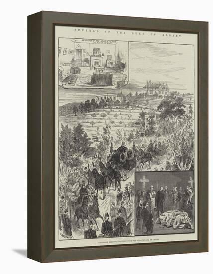 Funeral of the Duke of Albany, Procession Removing the Body from the Villa Nevada, at Cannes-null-Framed Premier Image Canvas