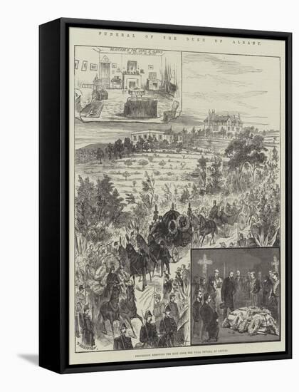 Funeral of the Duke of Albany, Procession Removing the Body from the Villa Nevada, at Cannes-null-Framed Premier Image Canvas