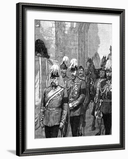 Funeral of the Duke of Albany: the Procession Entering Windsor Castle, 1884-null-Framed Giclee Print