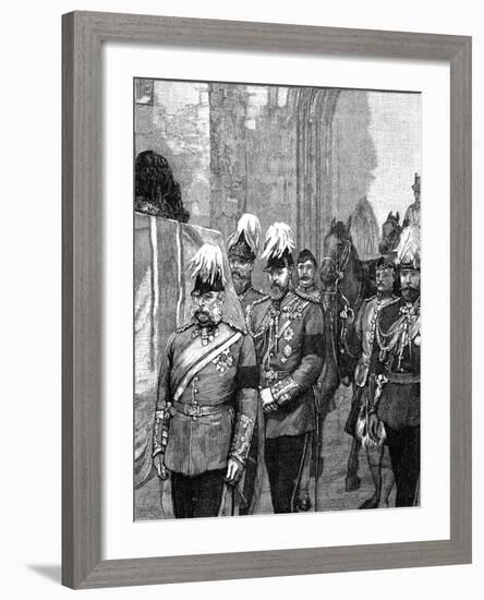 Funeral of the Duke of Albany: the Procession Entering Windsor Castle, 1884-null-Framed Giclee Print