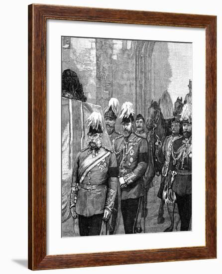 Funeral of the Duke of Albany: the Procession Entering Windsor Castle, 1884-null-Framed Giclee Print