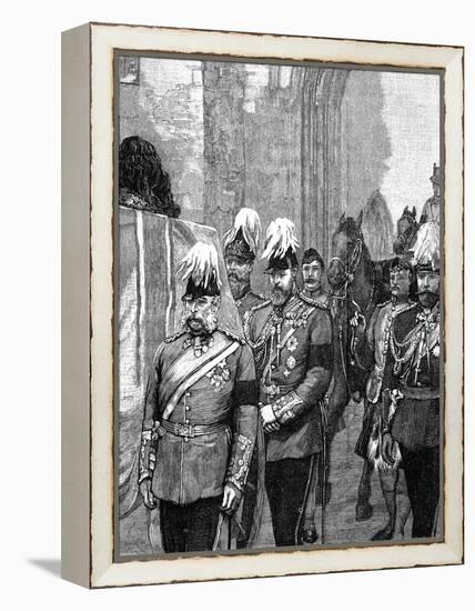 Funeral of the Duke of Albany: the Procession Entering Windsor Castle, 1884-null-Framed Premier Image Canvas