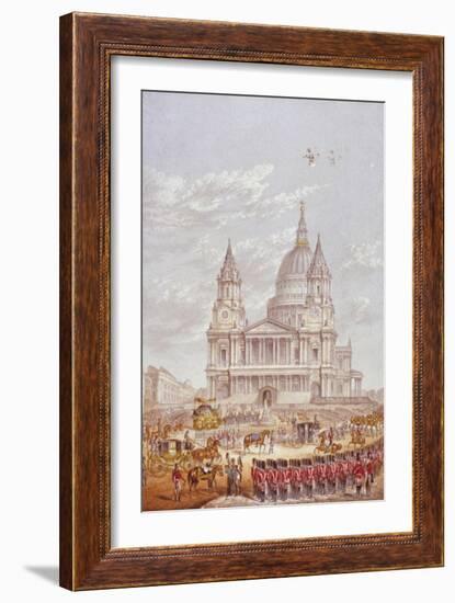 Funeral of the Duke of Wellington, St Paul's Cathedral, City of London, 18 November, 1852-George Baxter-Framed Giclee Print