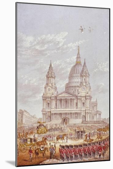 Funeral of the Duke of Wellington, St Paul's Cathedral, City of London, 18 November, 1852-George Baxter-Mounted Giclee Print