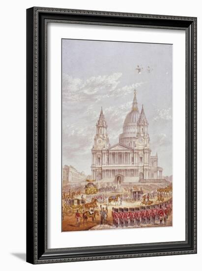 Funeral of the Duke of Wellington, St Paul's Cathedral, City of London, 18 November, 1852-George Baxter-Framed Giclee Print