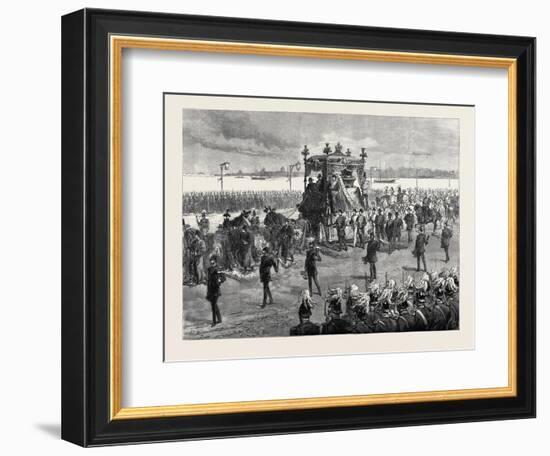 Funeral of the Empress of Russia at St. Petersburg: the Funeral Procession 1880-null-Framed Giclee Print