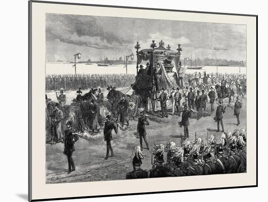 Funeral of the Empress of Russia at St. Petersburg: the Funeral Procession 1880-null-Mounted Giclee Print