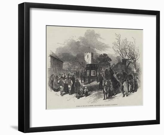 Funeral of the Late Archbishop of Canterbury, the Procession at Addington-Myles Birket Foster-Framed Giclee Print