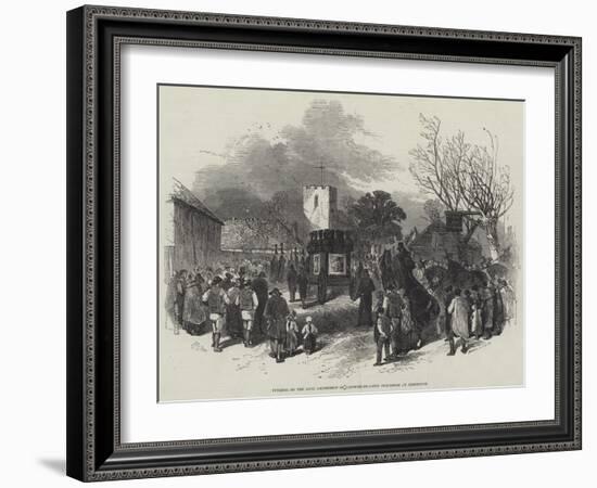 Funeral of the Late Archbishop of Canterbury, the Procession at Addington-Myles Birket Foster-Framed Giclee Print