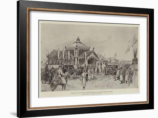 Funeral of the Late Czar, Procession Starting from the Railway Station at Moscow-Melton Prior-Framed Giclee Print