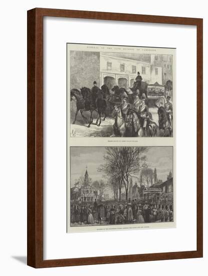 Funeral of the Late Duchess of Cambridge-null-Framed Giclee Print