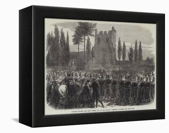 Funeral of the Late John Gibson, Ra, in the English Cemetery, at Rome-null-Framed Premier Image Canvas