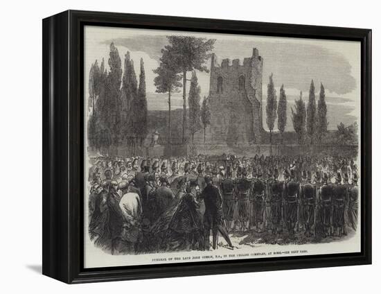 Funeral of the Late John Gibson, Ra, in the English Cemetery, at Rome-null-Framed Premier Image Canvas