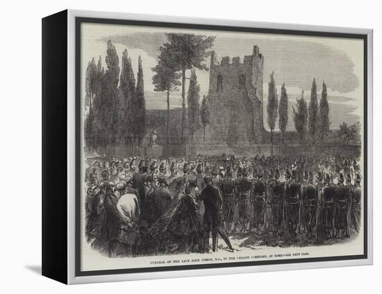 Funeral of the Late John Gibson, Ra, in the English Cemetery, at Rome-null-Framed Premier Image Canvas