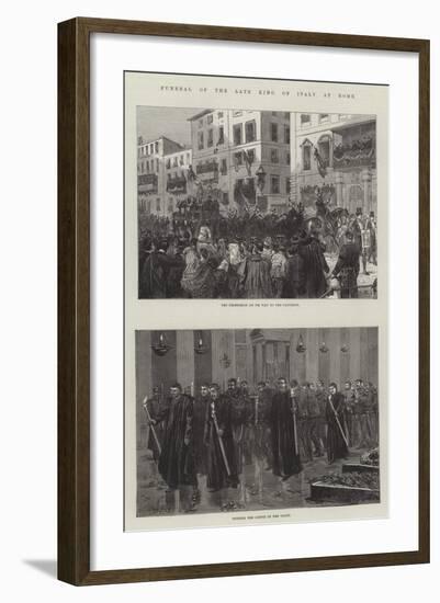 Funeral of the Late King of Italy at Rome-null-Framed Giclee Print