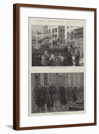 Funeral of the Late King of Italy at Rome-null-Framed Giclee Print
