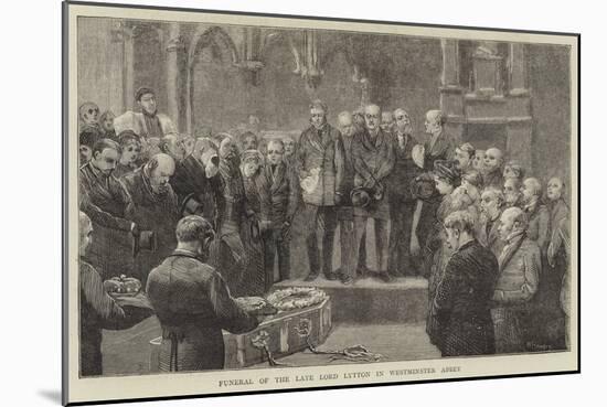 Funeral of the Late Lord Lytton in Westminster Abbey-William III Bromley-Mounted Giclee Print