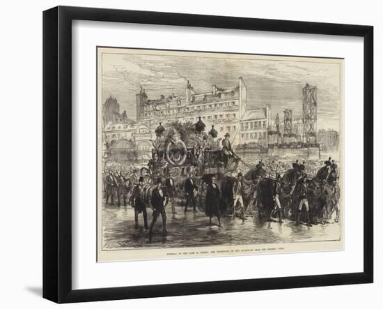 Funeral of the Late M Thiers, the Procession on the Boulevard Near the Chateau D'Eau-Charles Robinson-Framed Giclee Print