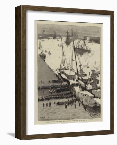 Funeral of the Late Prince Louis Napoleon, Debarkation of the Body at Woolwich-William Lionel Wyllie-Framed Giclee Print