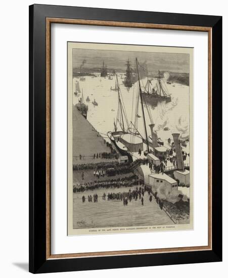 Funeral of the Late Prince Louis Napoleon, Debarkation of the Body at Woolwich-William Lionel Wyllie-Framed Giclee Print