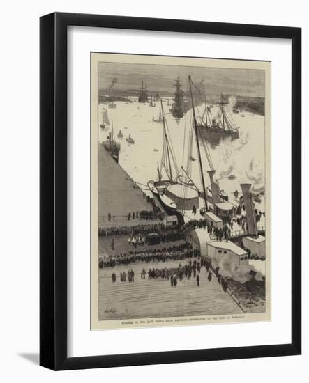 Funeral of the Late Prince Louis Napoleon, Debarkation of the Body at Woolwich-William Lionel Wyllie-Framed Giclee Print