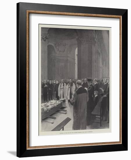 Funeral of the Late Sir John Everett Millais in St Paul's Cathedral-null-Framed Giclee Print