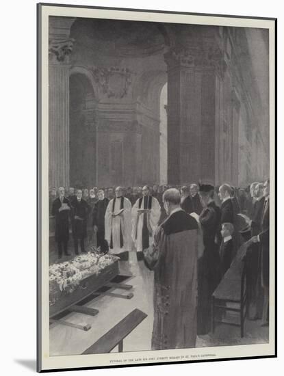 Funeral of the Late Sir John Everett Millais in St Paul's Cathedral-null-Mounted Giclee Print