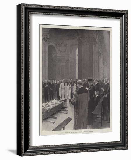 Funeral of the Late Sir John Everett Millais in St Paul's Cathedral-null-Framed Giclee Print