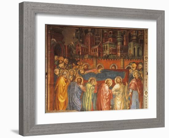 Funeral of Virgin, Scene from Life of Virgin, 1406-1408-Taddeo di Bartolo-Framed Giclee Print