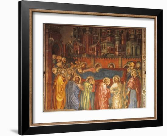 Funeral of Virgin, Scene from Life of Virgin, 1406-1408-Taddeo di Bartolo-Framed Giclee Print