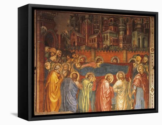 Funeral of Virgin, Scene from Life of Virgin, 1406-1408-Taddeo di Bartolo-Framed Premier Image Canvas