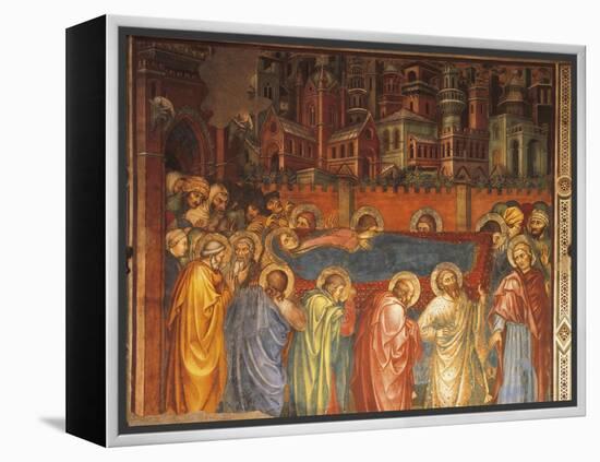 Funeral of Virgin, Scene from Life of Virgin, 1406-1408-Taddeo di Bartolo-Framed Premier Image Canvas