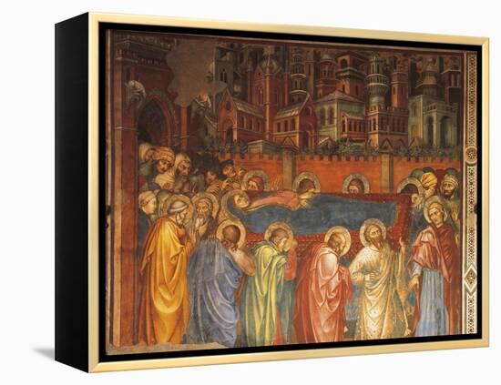 Funeral of Virgin, Scene from Life of Virgin, 1406-1408-Taddeo di Bartolo-Framed Premier Image Canvas