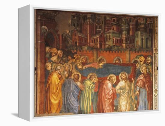 Funeral of Virgin, Scene from Life of Virgin, 1406-1408-Taddeo di Bartolo-Framed Premier Image Canvas