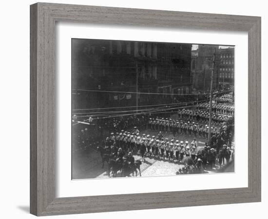 Funeral Procession for President Grant, Boys Marching NYC Photo - New York, NY-Lantern Press-Framed Art Print