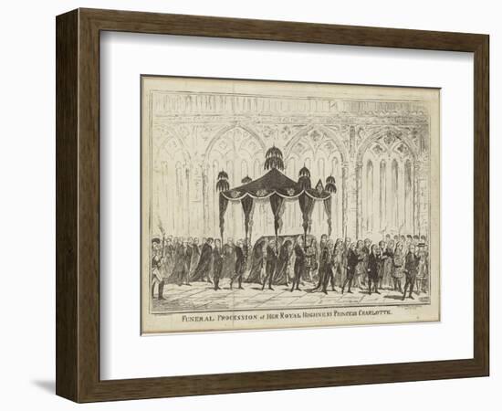 Funeral Procession of Her Royal Highness Princess Charlotte-George Cruikshank-Framed Giclee Print