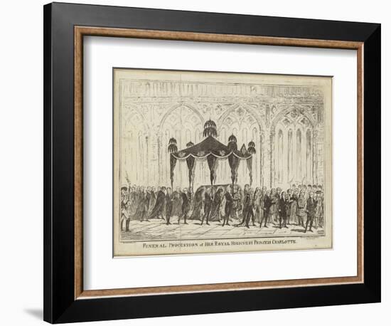 Funeral Procession of Her Royal Highness Princess Charlotte-George Cruikshank-Framed Giclee Print