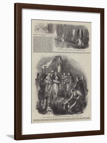 Funeral Services of the Duke and Duchess De Praslin-null-Framed Giclee Print