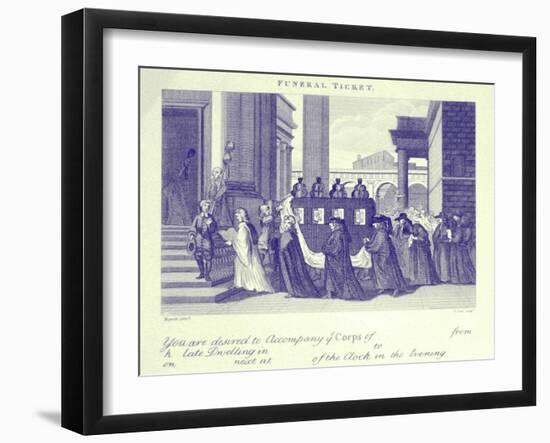 Funeral Ticket by William Hogarth-William Hogarth-Framed Giclee Print