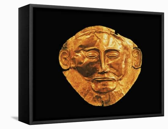 Funerary Mask from Mycenae, Formerly Thought to be That of Agamemnon-null-Framed Premier Image Canvas