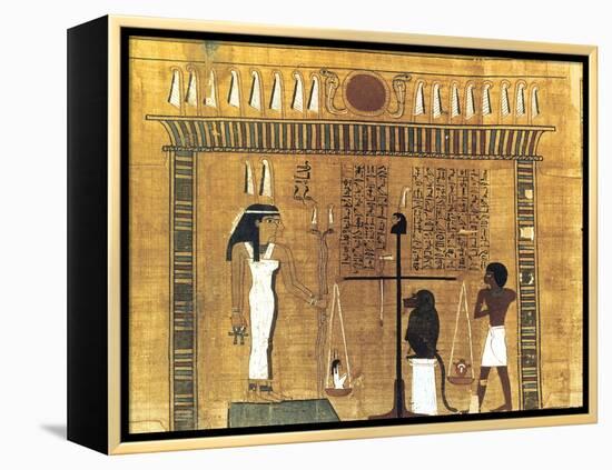 Funerary Papyrus, Ancient Egyptian, 18th Dynasty, 1550-1293 BC-null-Framed Premier Image Canvas