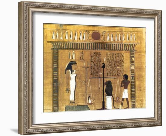 Funerary Papyrus, Ancient Egyptian, 18th Dynasty, 1550-1293 BC-null-Framed Giclee Print