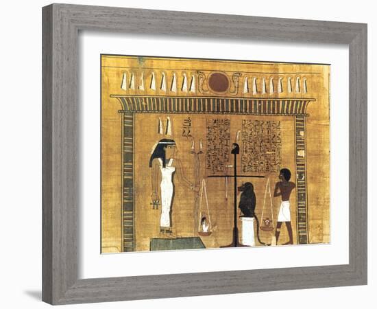 Funerary Papyrus, Ancient Egyptian, 18th Dynasty, 1550-1293 BC-null-Framed Giclee Print