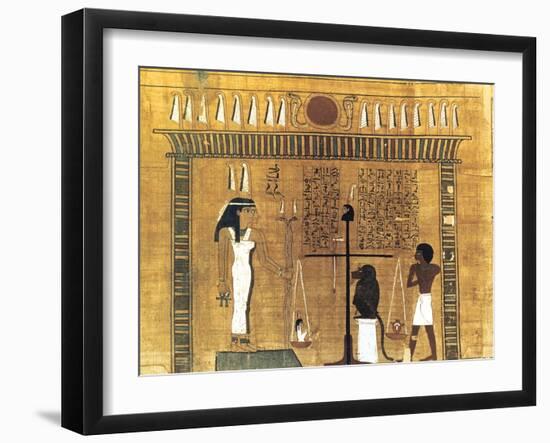 Funerary Papyrus, Ancient Egyptian, 18th Dynasty, 1550-1293 BC-null-Framed Giclee Print